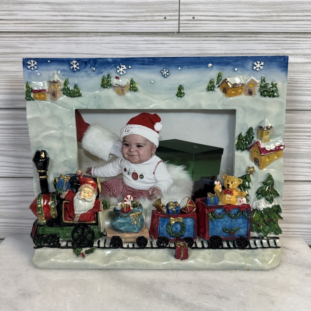 Picture Frame Christmas/Winter Table Top 9 Inches Wide 7 Inches Tall